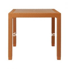 Plastic Dining Table - Olymplast ODT RATTAN 80 X 80 / Brown / Dark Brown